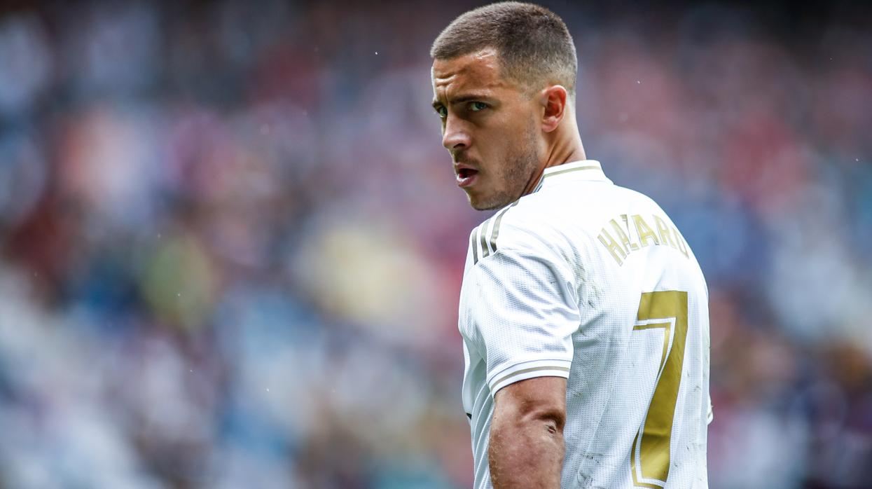 Eden Hazard, durante su debut en el Bernabéu en La Liga