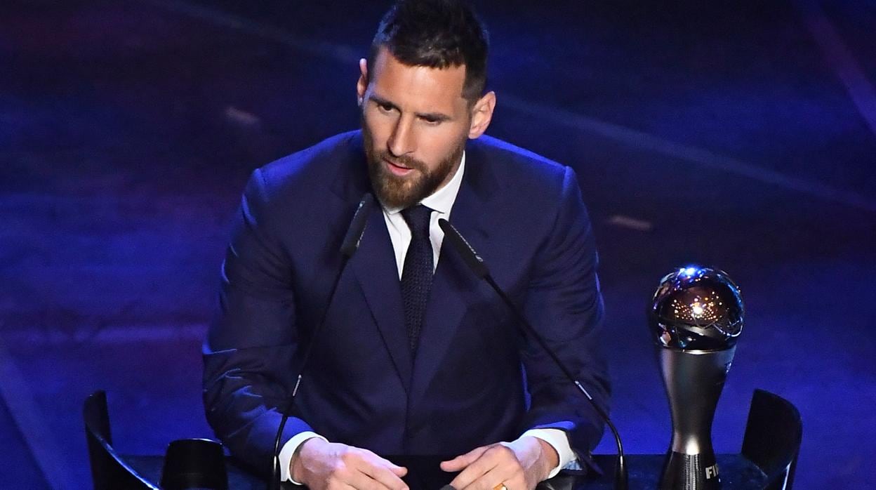 Leo Messi ofrece un discurso en la gala de los premios «The Best»