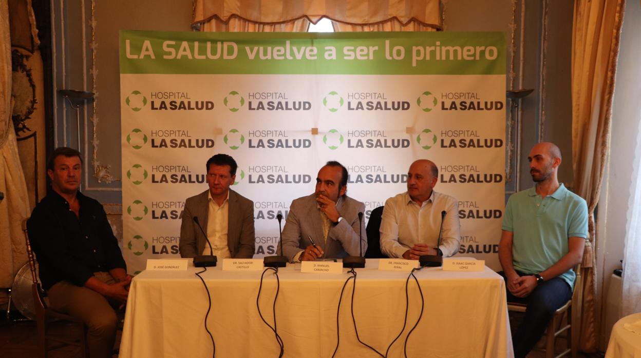 Jose González, Salvador Castillo, Francisco Peral e Isaac García, en la tertulia moderada por Manolo Camacho.