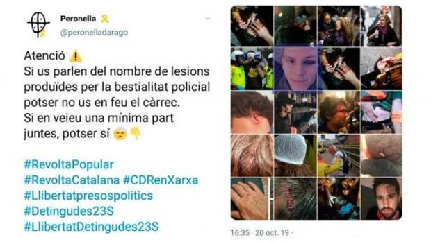 «Cuelan» a Gameiro entre los heridos por los disturbios en Cataluña