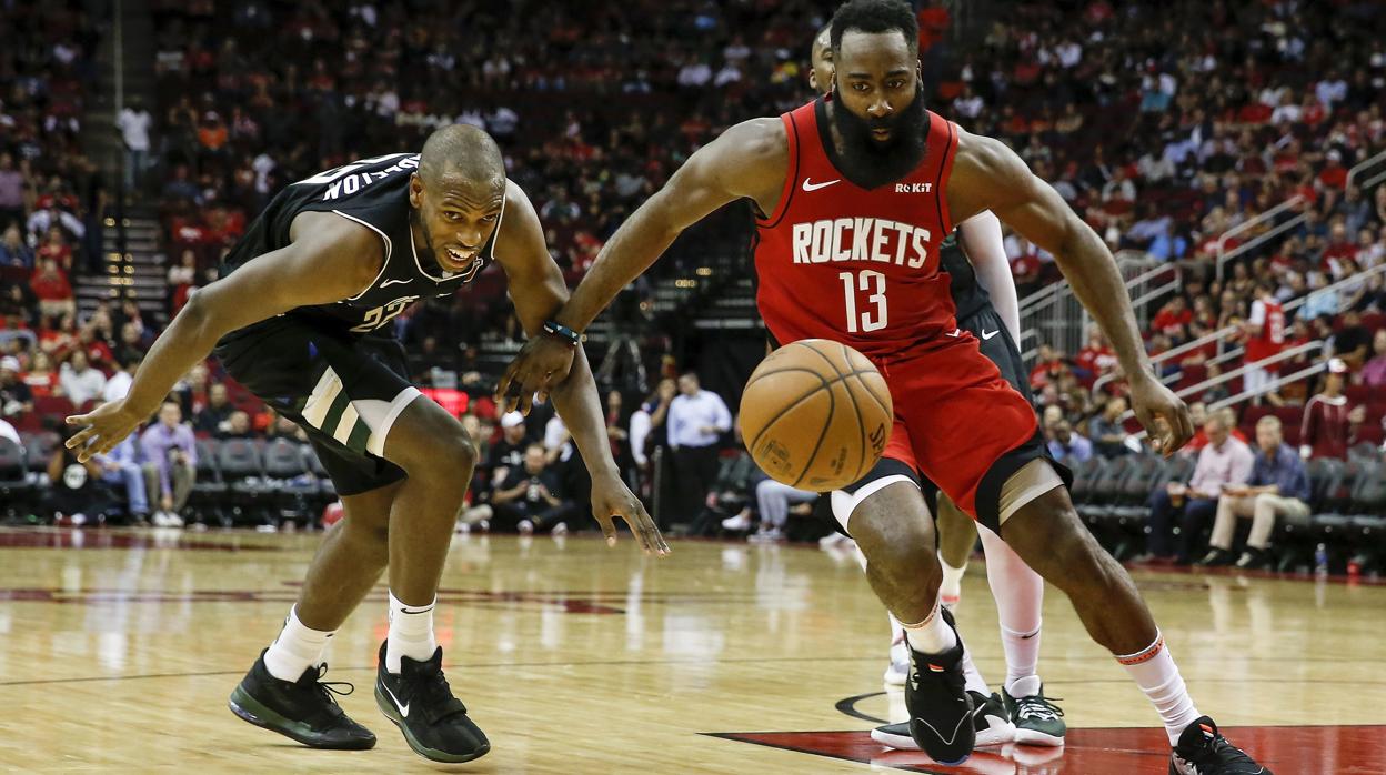 Una imagen del debut de los Houston Rockets