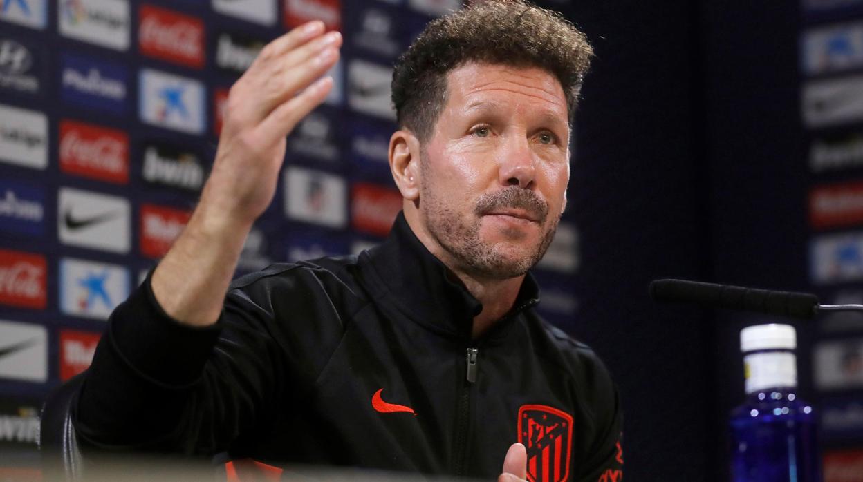 Simeone, en la rueda de prensa previa al Atlético-Athletic