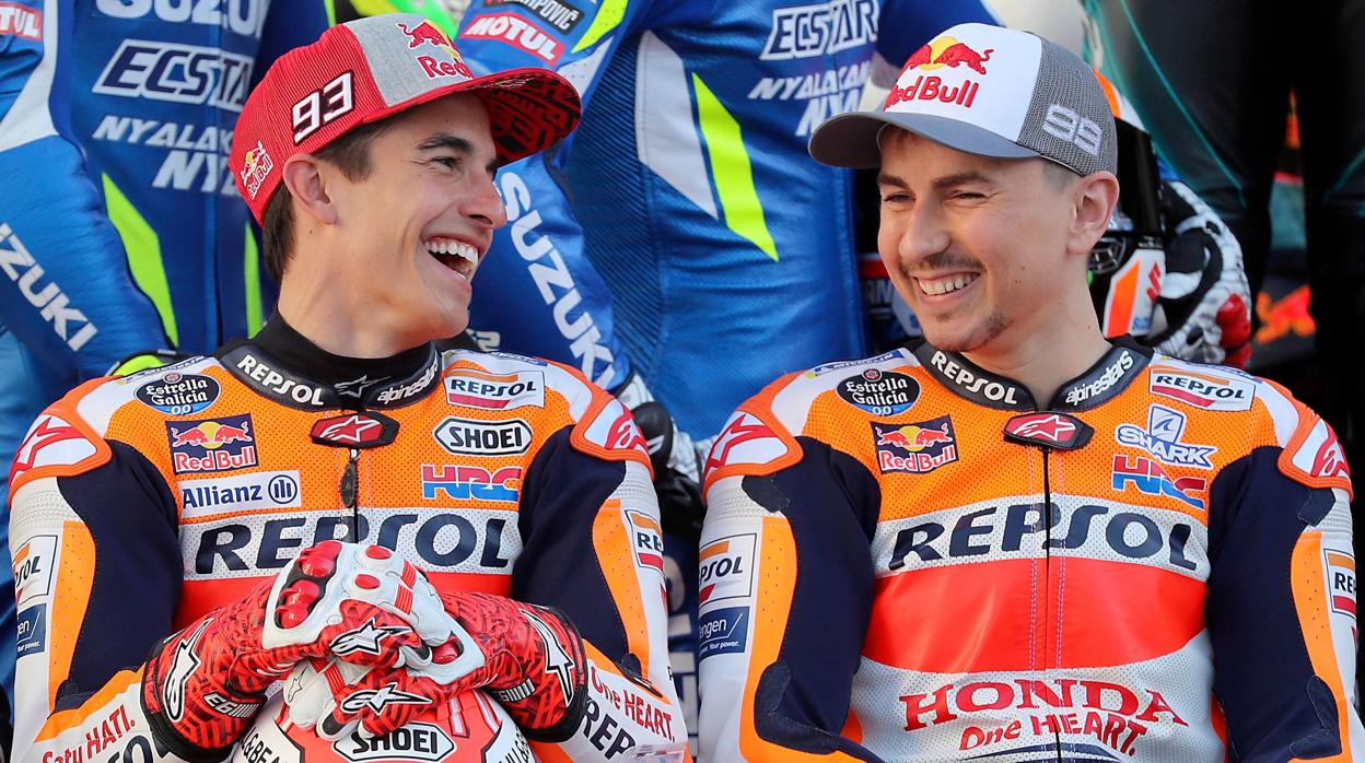 Márquez y Lorenzo, fotografiados el pasado mes de marzo