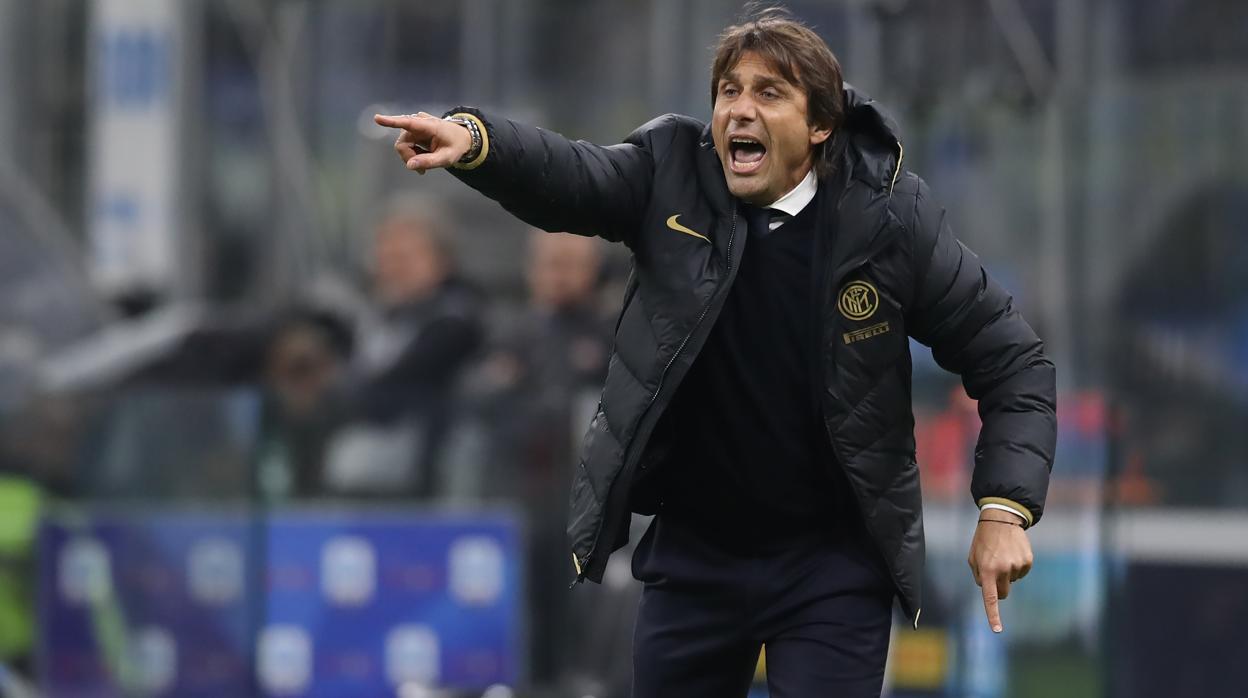 Antonio Conte, en un partido del Inter