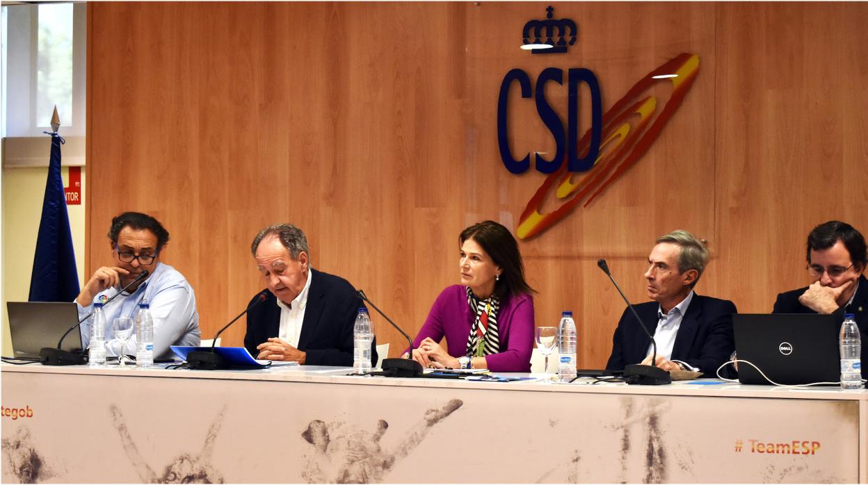 Joaquín González Devesa (vicepresidente deportivo), Javier Sanz (vicepresidente 1º, tesorero), Julia Casanueva (presidenta), José Martínez (vicepresidente), Xavier Torres (vicepresidente)