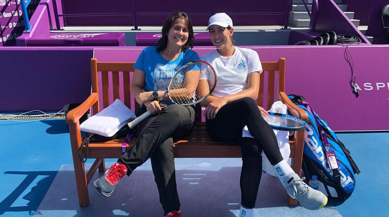 Conchita y Muguruza, en Doha 2018