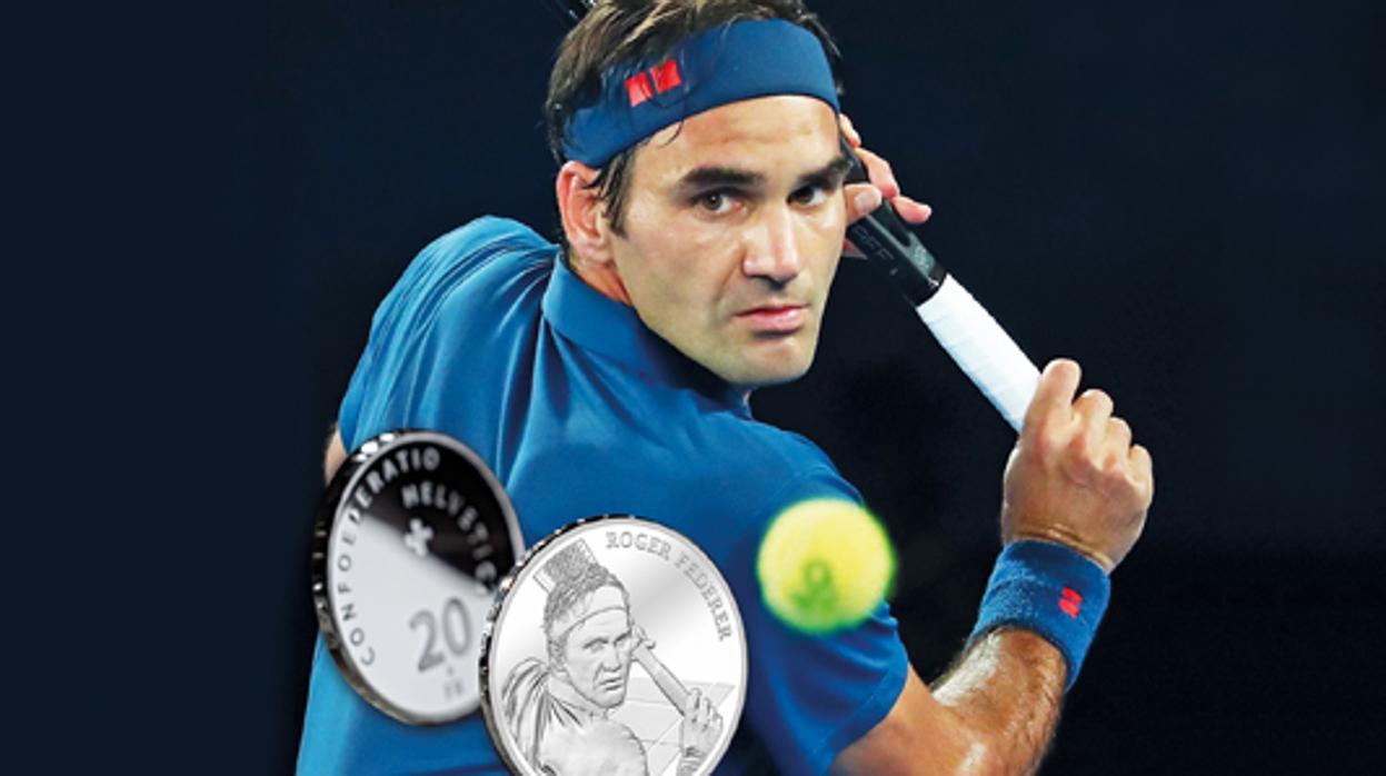 Suiza acuñará monedas de oro y plata con el rostro de Roger Federer