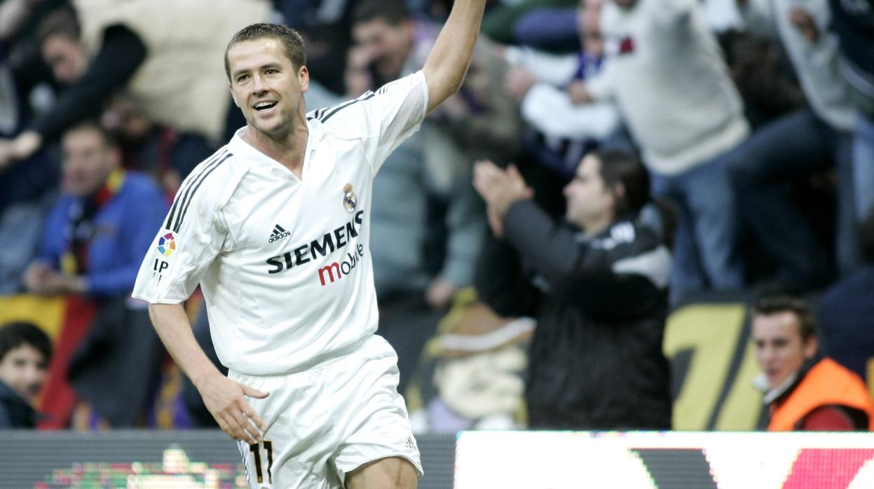 Owen, con la camiseta del Real Madrid