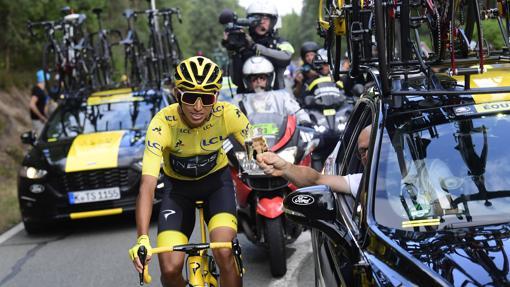 Bernal, durante una de las etapas del Tour 2019