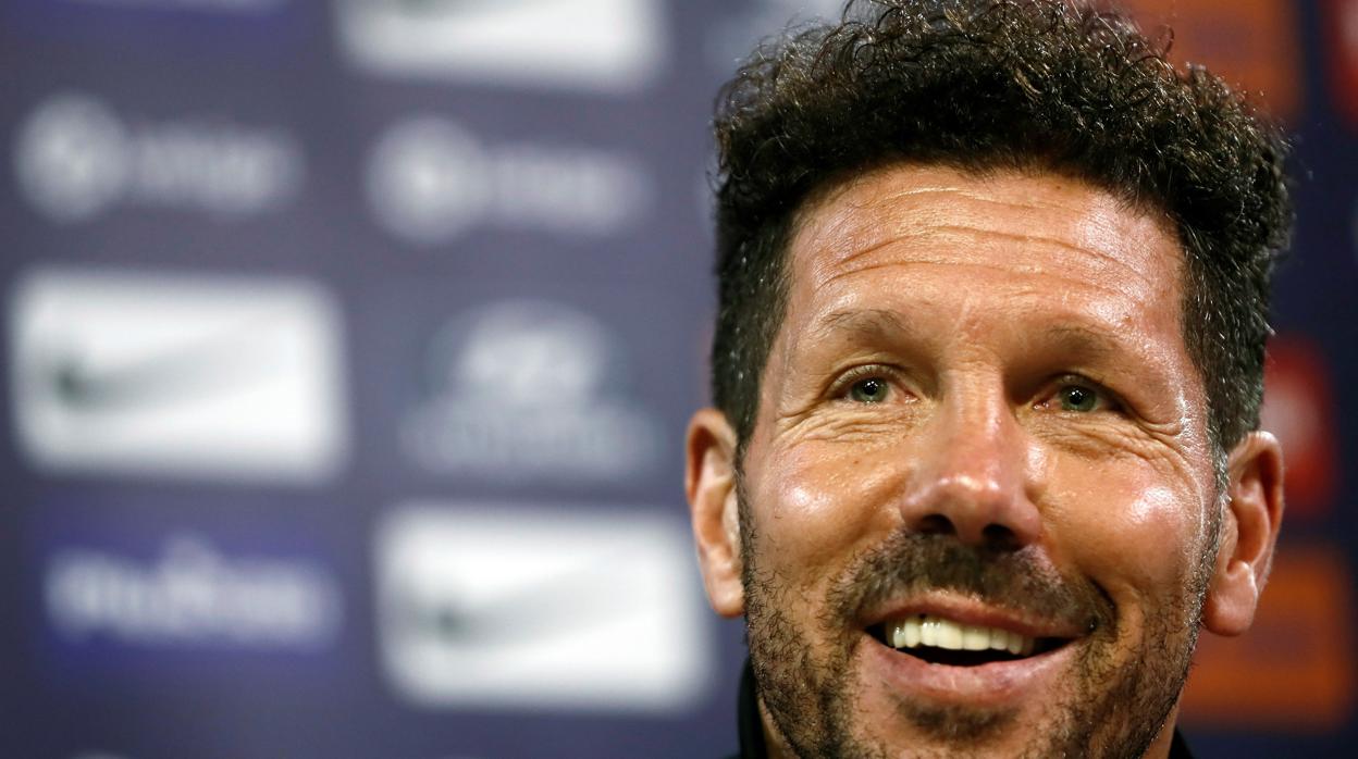 Simeone, durante la rueda de prensa previa al partido contra el Levante