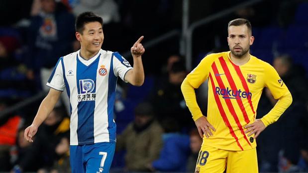 Gol de Wu Lei (2-2) en el Espanyol - Barcelona