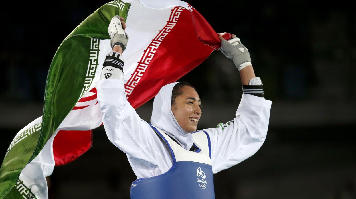 Kimia Alizadeh, cuando ganó la medalla de bronce en taekwondo en Río 2016