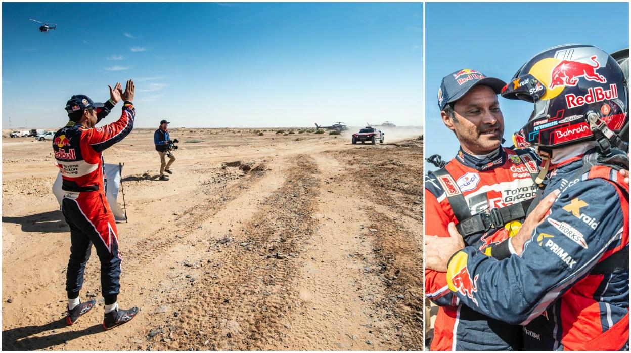 El subcampeón del Dakar, el primero en abrazar a Sainz