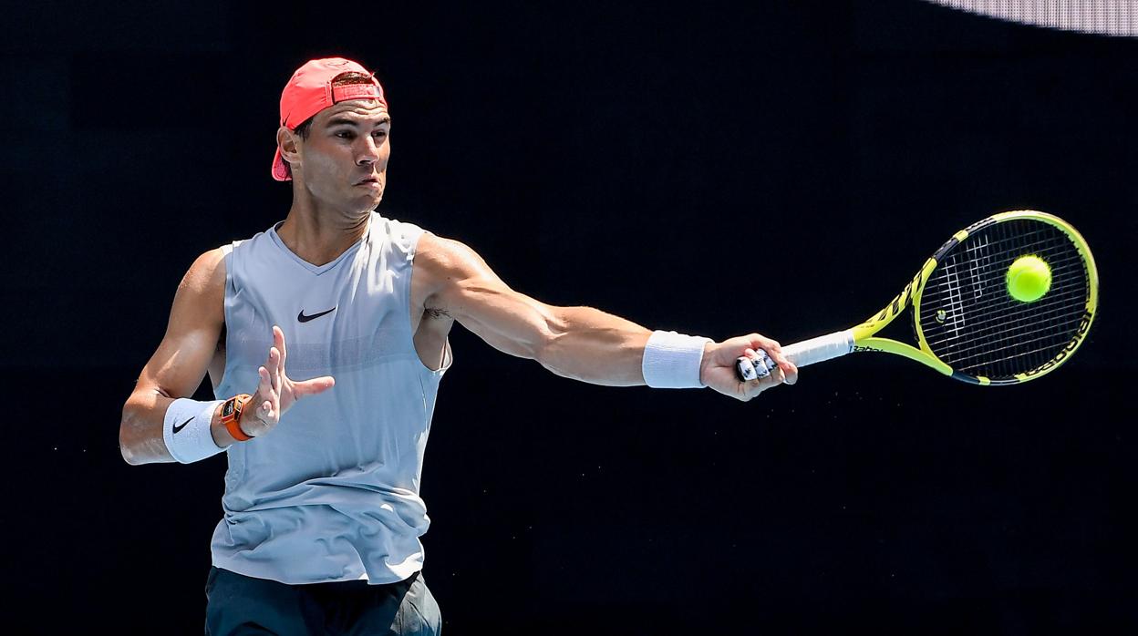 Nadal, durante un entrenamiento