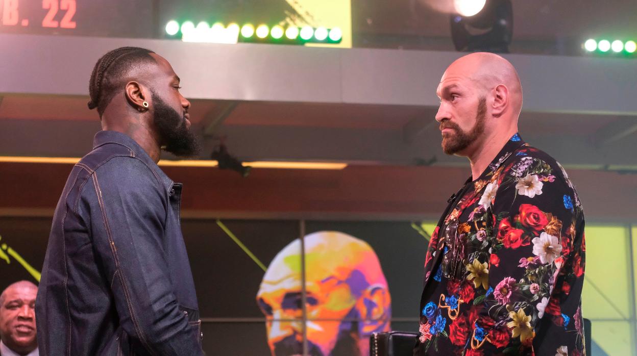 El tenso y larguísimo cara a cara entre Deontay Wilder y Tyson Fury