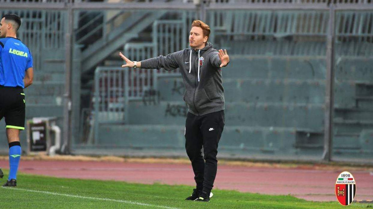 Guillermo Abascal durante su partido de debut en el que el Áscoli goleó al Livorno