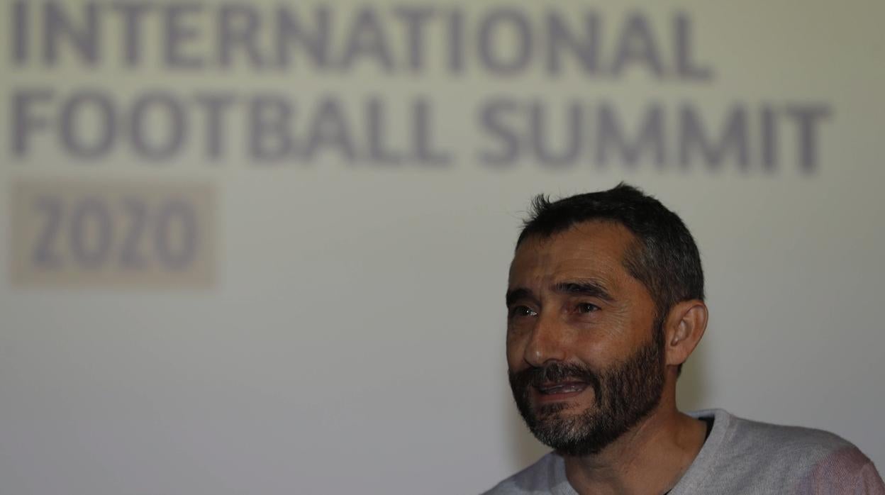 Valverde, durante su entrevista en el Bilbao International Football Summit