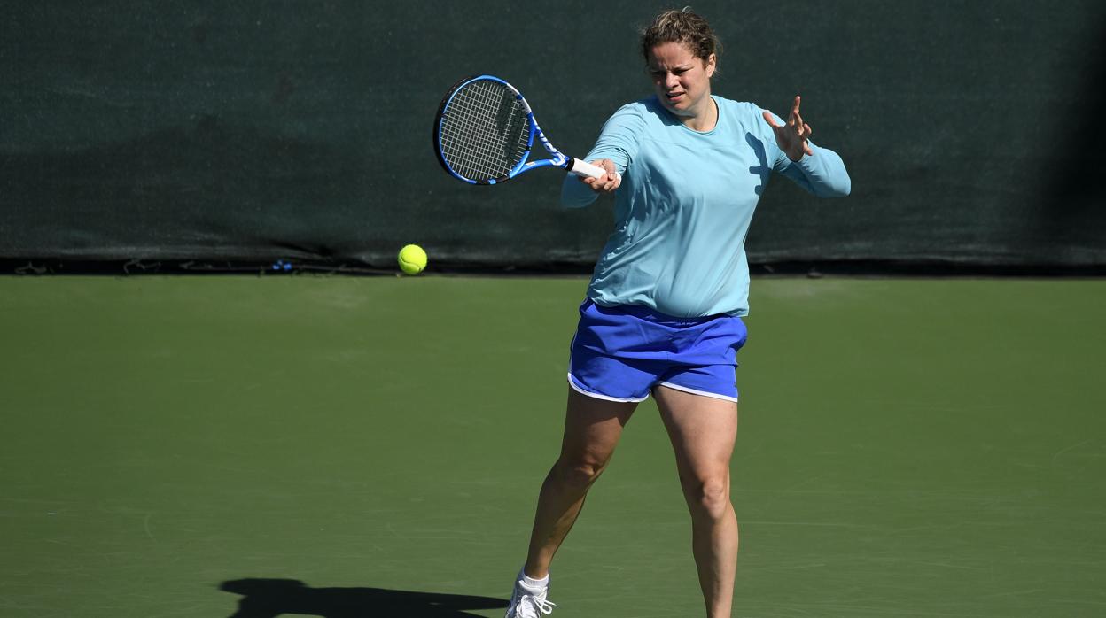 Clijsters, en un entrenamiento estos días en Dubái