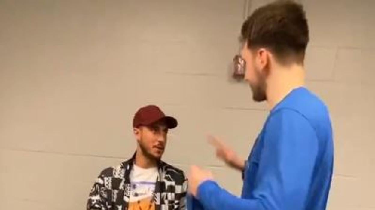 Hazard-Doncic, así fue la cumbre madridista en Dallas