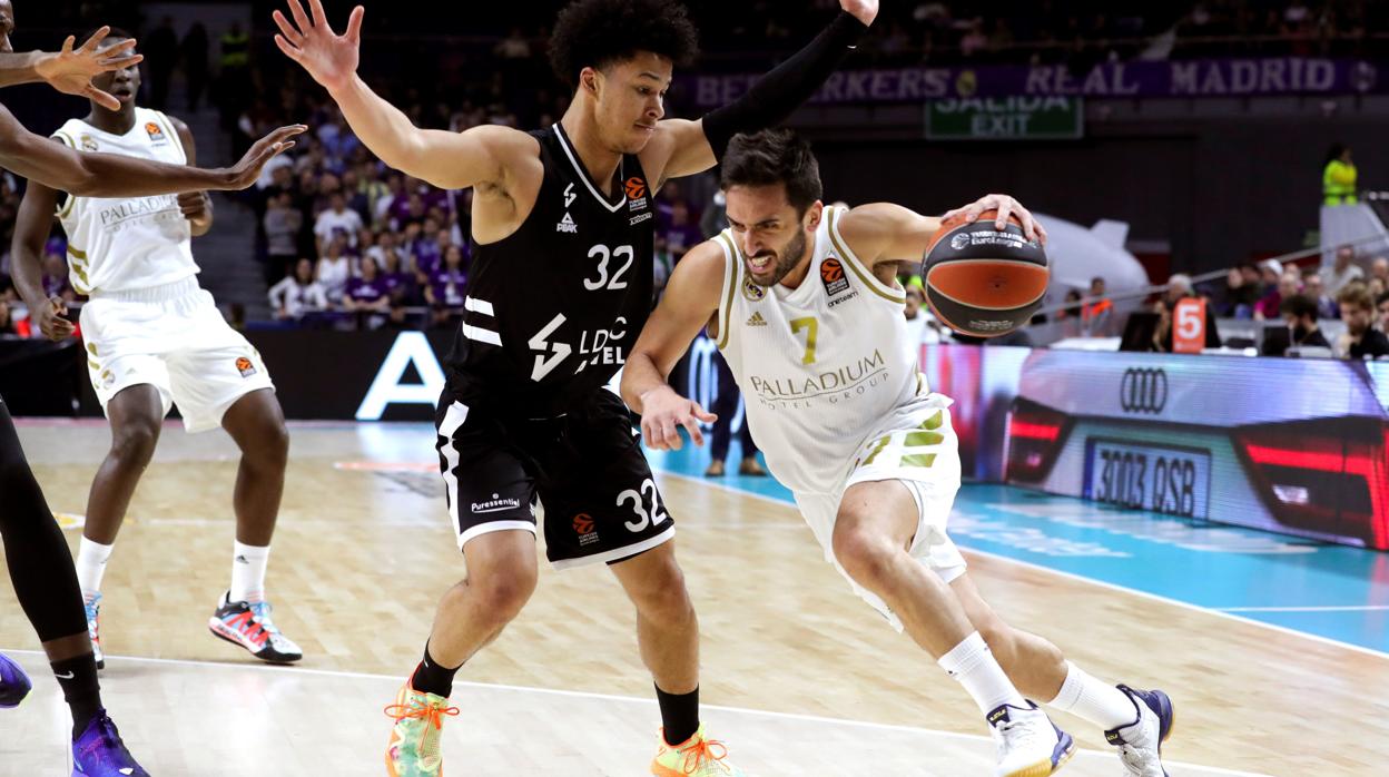 Imagen del partido de Euroliga disputado la semana pasada entre Real Madrid y ASVEL Lyon