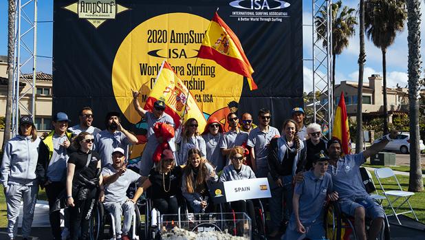 Debut de la selección Española de surfing adaptado en el AmpSurf ISA World Para Surfing