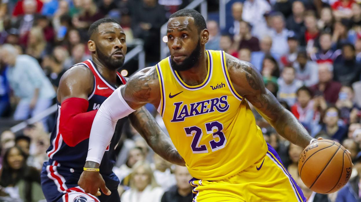 LeBron James, en un partido de los Lakers