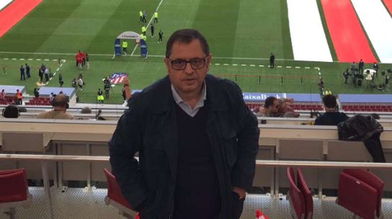 José María Candela en el Wanda Metropolitano, estadio del Atlético de Madrid