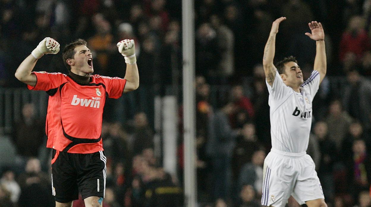 Casillas y Cannavaro, en su etapa en el Real Madrid