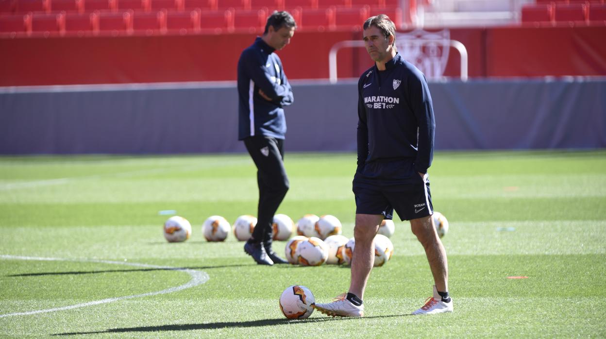 Lopetegui, en una sesión de entrenamiento