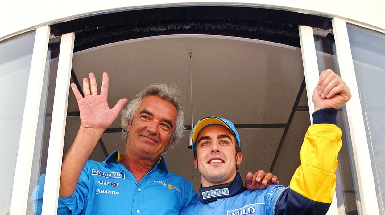 Briatore y Alonso, durante su etapa en Renault