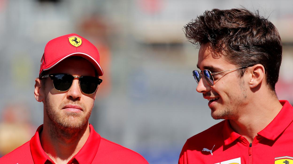 Vettel y Leclerc, compañeros en Ferrari