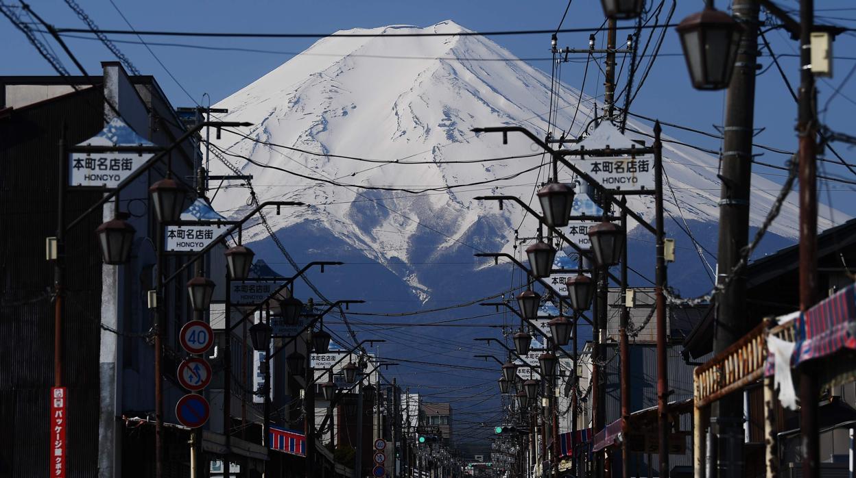 Una vista del monte Fuji