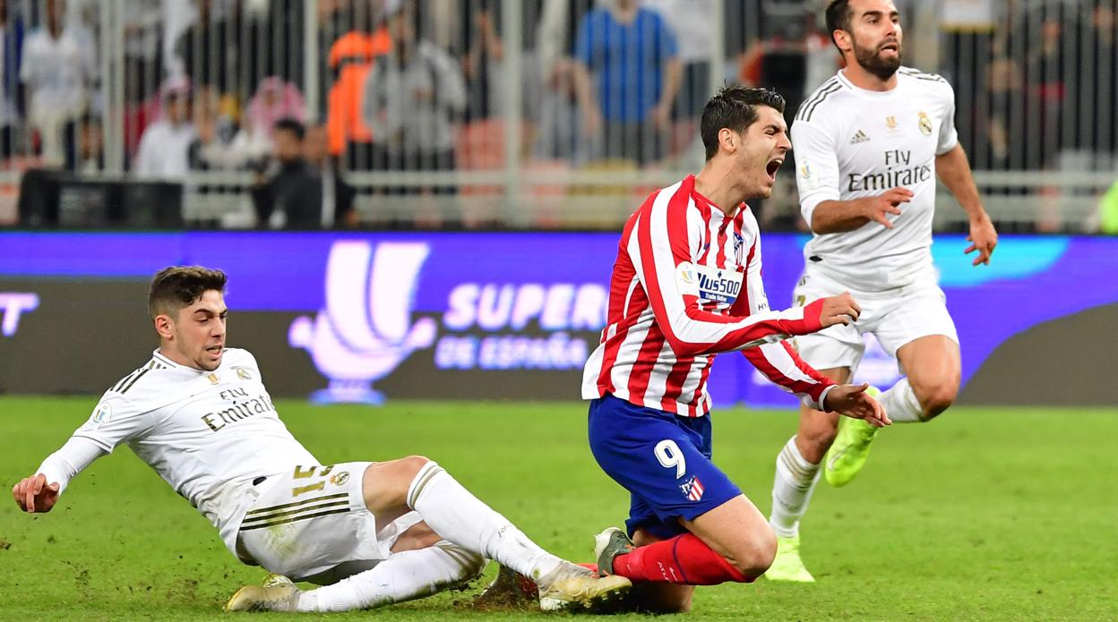 Valverde, en un partido con el Real Madrid