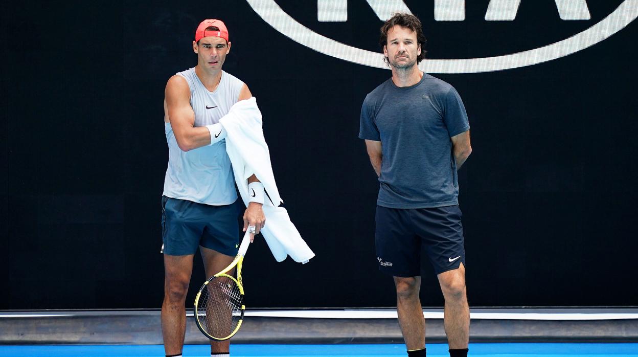 Nadal y Moyá, en Melbourne el pasado enero