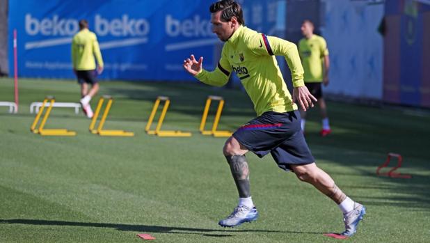 Messi se entrena con normalidad y apunta a Mallorca