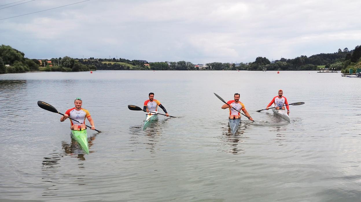 Los componentes del K4 ya se entrenan en Asturias