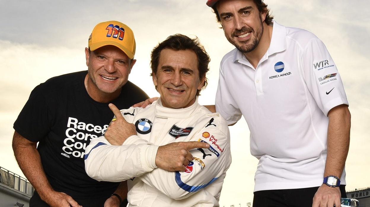 Zanardi, con Barrichello y Alonso