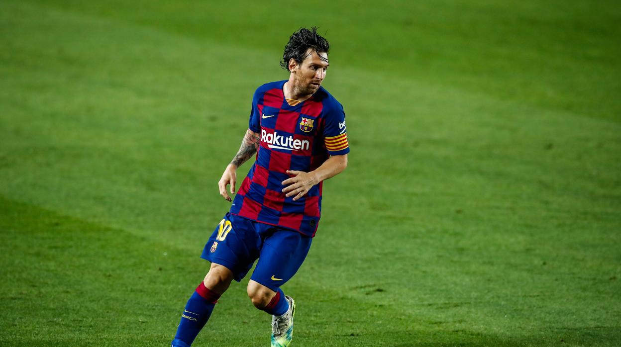 Messi durante un partido del Barcelona