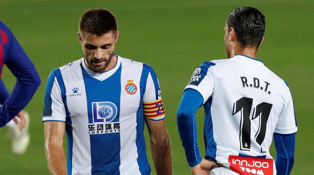 David López y De Tomás, abatidos tras consumarse el descenso del Espanyol