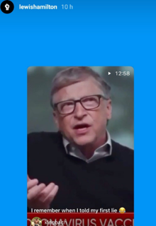 Hamilton se mete en un lío tras hacer un comentario sobre Bill Gates