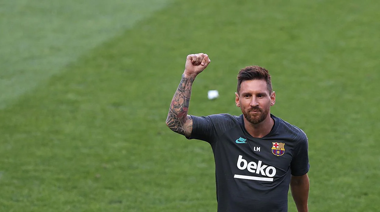 Messi, ayer en Lisboa