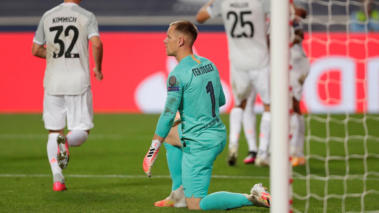 Ter Stegen tras encajar un gol del Bayern