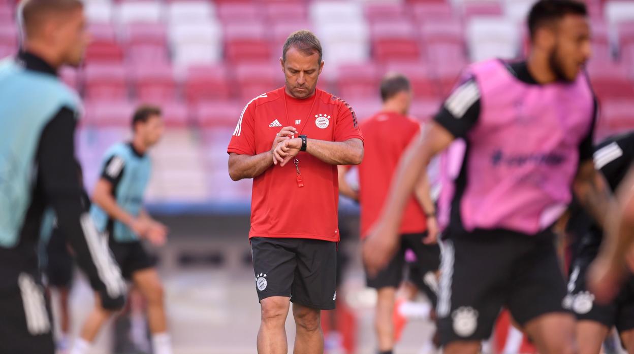 Flick, durante el entrenamiento