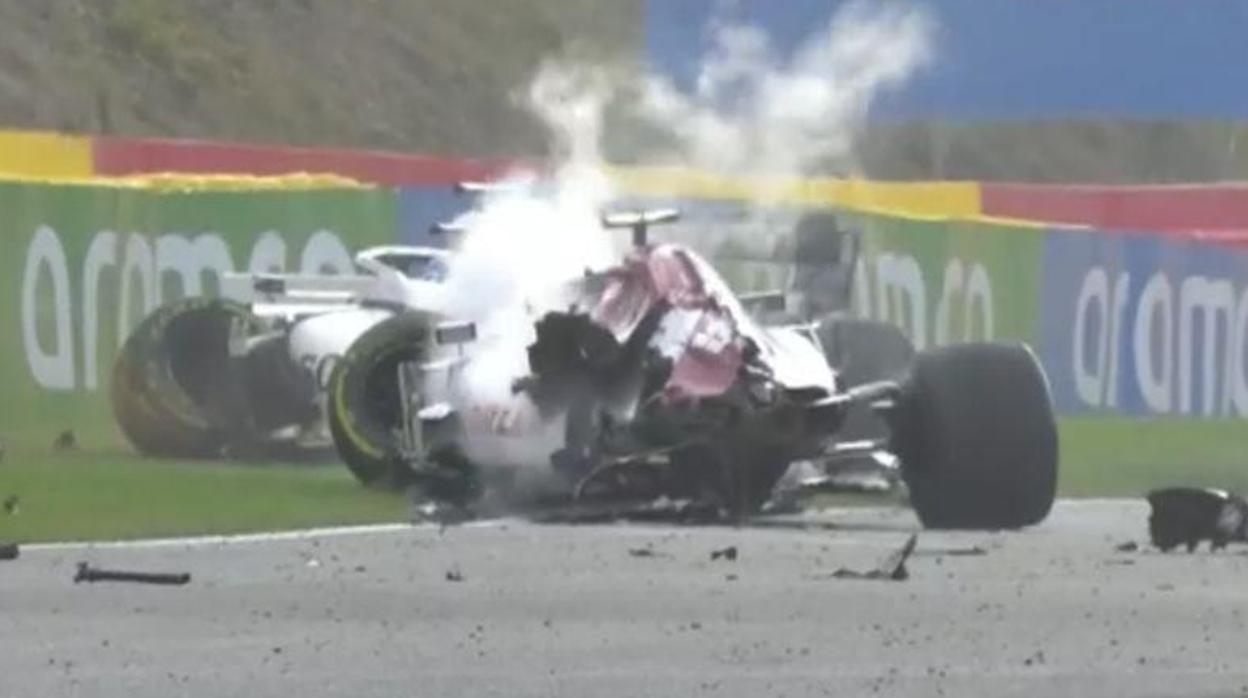 Brutal accidente de Giovanazzi y Russell