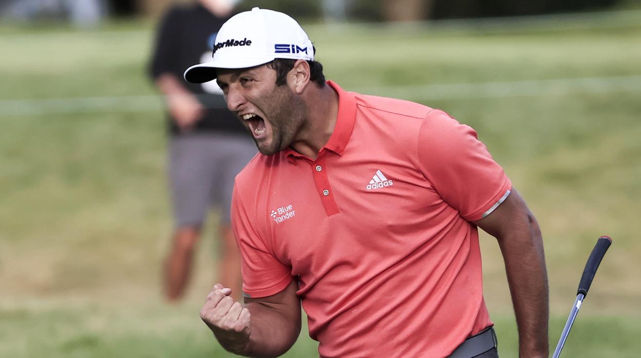 Así fue el putt imposible desde 20 metros que le dio la victoria a Jon Rahm