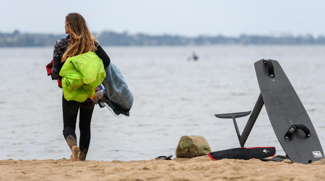 Gisela Pulido y Alex Climent en el Europeo Mixto de Formula Kite