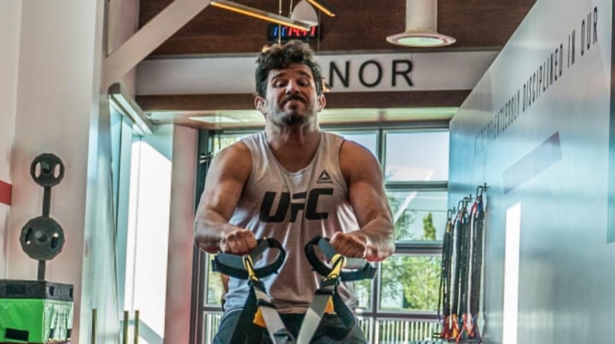 El español Juan Espino, durante uno de sus duros entrenamientos