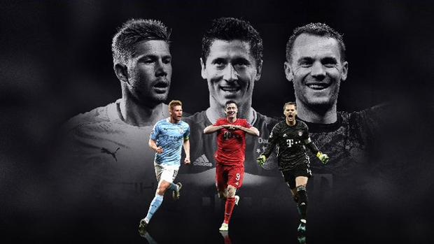 Lewandowski, Neuer y De Bruyne, finalistas al mejor jugador de la UEFA 19-20