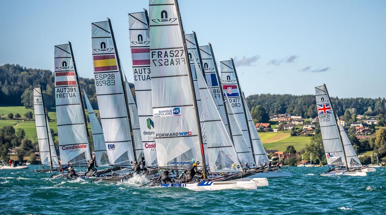 Gran remontada de Tara Pacheco y Florian Trittel que ascienden a la octava plaza en Nacra 17