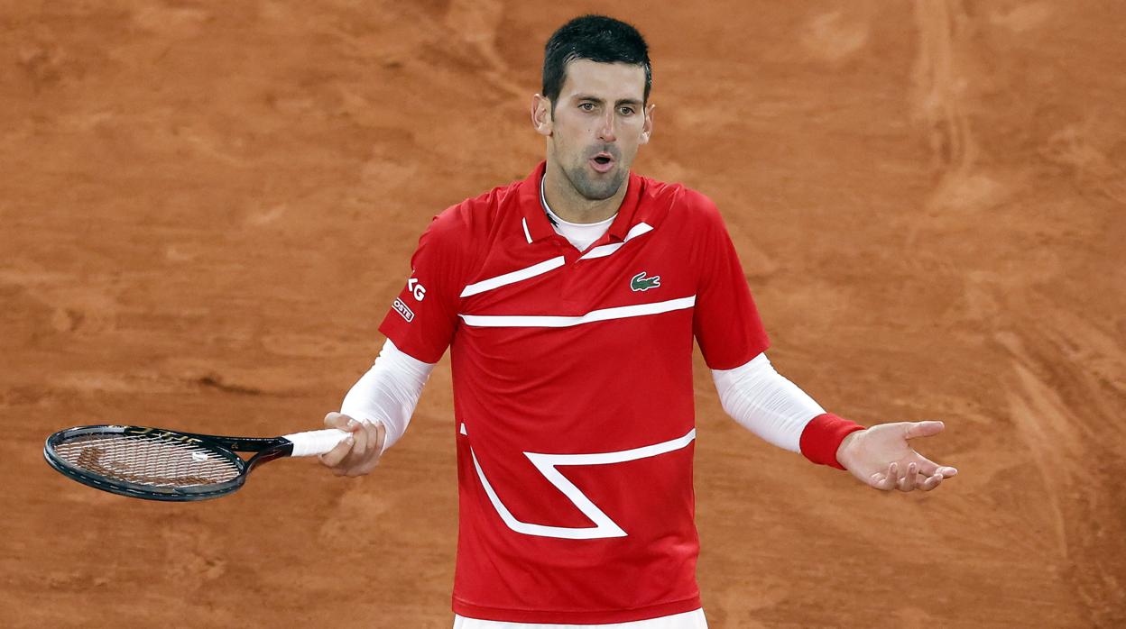 Novak Djokovic, durante el partido